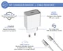 Chargeur maison 20W Power Delivery + Câble renforcé USB C/Lightning Garanti à vie Blanc 100% Plastique recyclé Force Power Lite