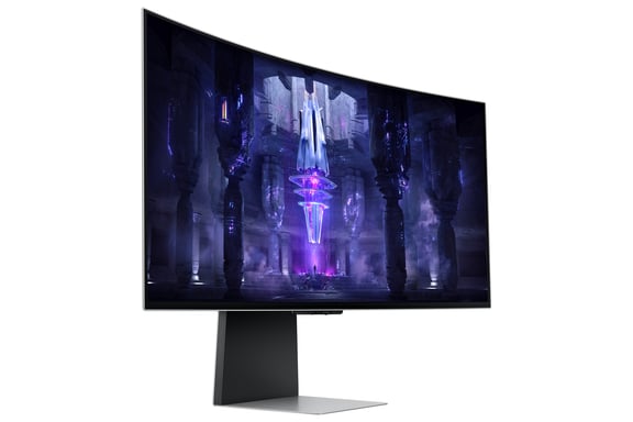Samsung G85SB écran plat de PC 86,4 cm (34'') 3440 x 1440 pixels UltraWide Quad HD OLED Argent