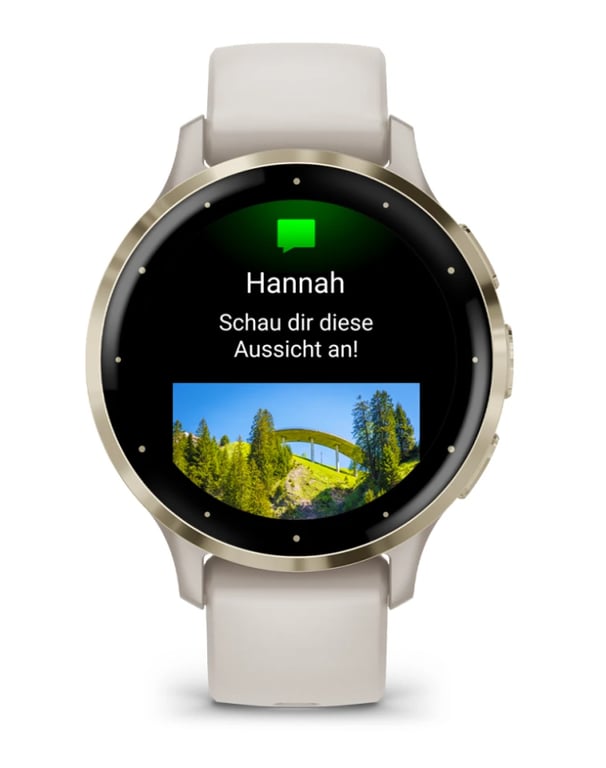 Garmin Venu 3S 3,05 cm (1.2 ) AMOLED 41 mm Numérique 390 x 390 pixels Écran tactile Or, Ivoire Wifi GPS (satellite) - Neuf