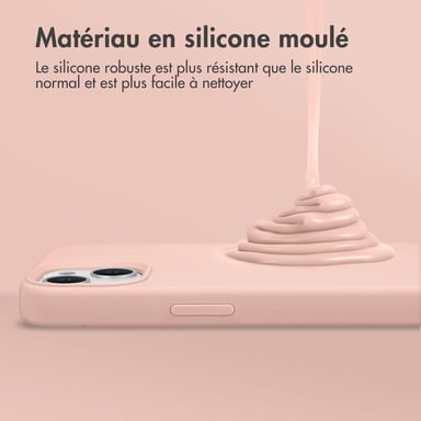 Accezz Coque Liquid Silicone avec MagSafe pour Samsung Galaxy S25 Ultra - Rose