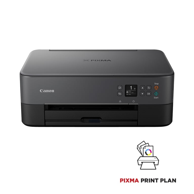 Canon PIXMA TS5350i Multifonction WiFi Jet d’Encre 3 en 1 imprimante photocopieur Scanner Impression sans Fil Depuis PC et Smartphone – Inclus Un Pack PP 201 Papier Photo 9x9cm