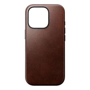Coque pour iPhone 16 Pro Compatible MagSafe en Cuir Horween Marron