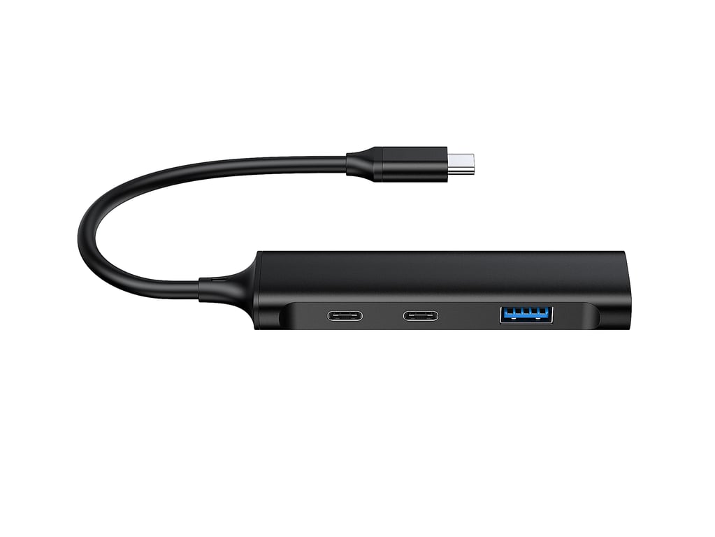 Conceptronic HUBBIES12B hub & concentrateur USB 3.2 Gen 1 (3.1 Gen 1) Type-C 5000 Mbit/s Noir - Neuf