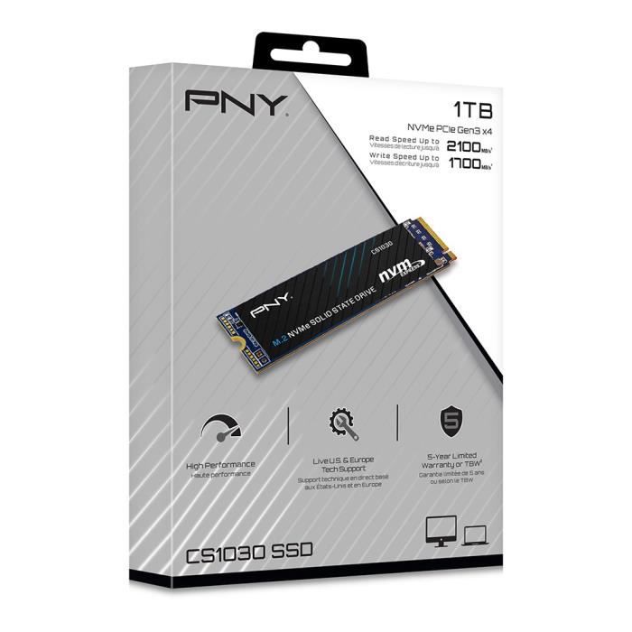 PNY TECHNOLIGIES CS1030 Disque dur SSD - 1TB - PCIE - M2 - NVMe - Pny