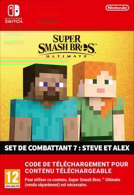 Super Smash Bros Ultimate  Challenger Pack 7: Steve  Alex  DLC SWITCH [Code de téléchargement]