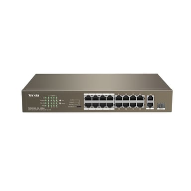 Tenda TEF1118P-16-150W switch No administrado L2 Fast Ethernet (10/100) Energía sobre Ethernet (PoE) 1U Negro