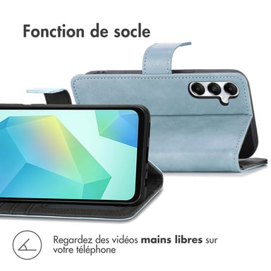 imoshion Étui de télephone portefeuille de luxe pour Samsung Galaxy A26 - Bleu clair
