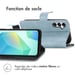 imoshion Étui de télephone portefeuille de luxe pour Samsung Galaxy A26 - Bleu clair
