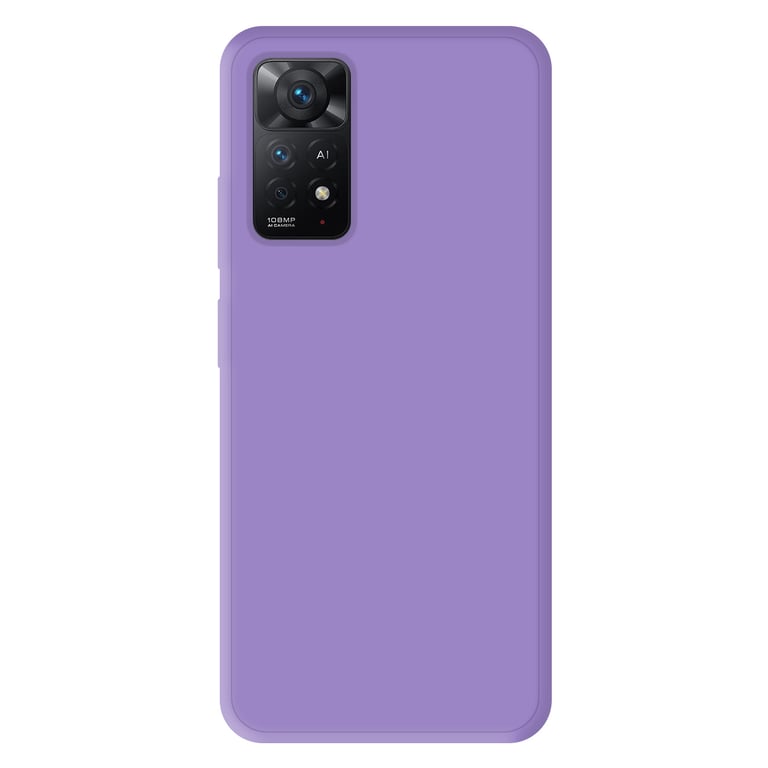 Coque silicone unie Mat Violet compatible Xiaomi Redmi Note 11 Pro - 1001  coques