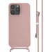 imoshion Coque en silicone avec cordon pour Apple iPhone 14 Pro Max - Sand Pink