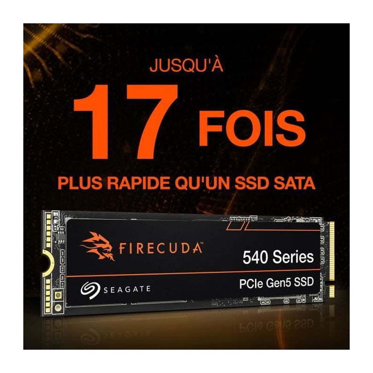Seagate FireCuda 540 .2 PCI Express 5.0 NVMe 3D TLC Neuf - vue 3