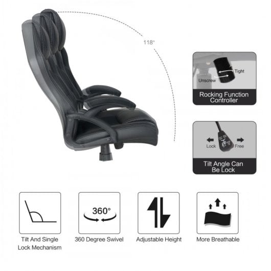 Equip 651016 Chaise de bureau - vue 3