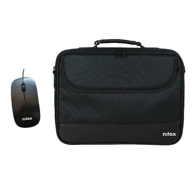 Nilox NOTEBAG 15.6 PRO + MOUSE USB 40,6 cm (16'') Malette Noir