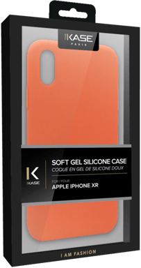 Coque en Gel de Silicone Doux pour Apple iPhone XR, Orange ardent