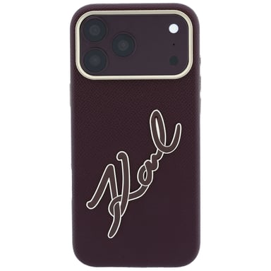 Étui Karl Lagerfeld Smooth Big Resin pour iPhone 18 Pro / 17 Pro, couleur bordeaux