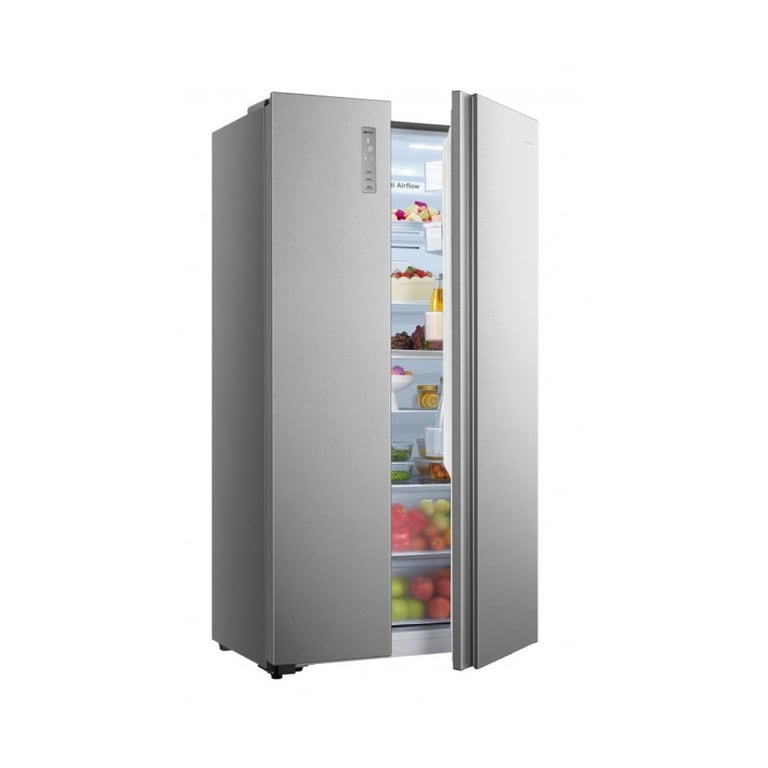 Hisense RS3P538NAIE réfrigérateur américain EncadréAutoportant 534 Acier inoxydable - vue 3