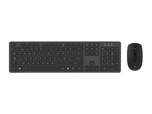 Conceptronic ORAZIO01ES clavier Souris incluse Bureau RF sans fil QWERTY Espagnole Noir - Neuf