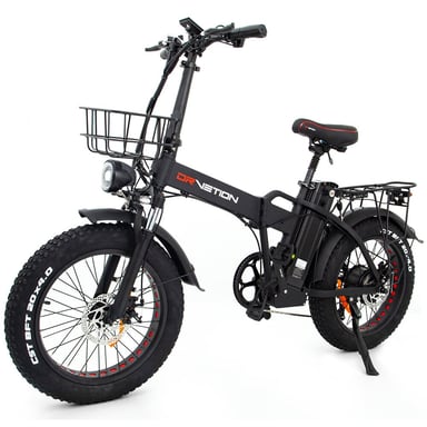 Vélo Électrique DrveTion AT20 - 20*4.0 Pouces Moteur 750W Batterie 48V20Ah Autonomie 60-90KM - Noir Mat