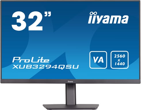 iiyama ProLite XUB3294QSU-B1 écran plat de PC 80 cm (31.5'') 2560 x 1440 pixels Wide Quad HD LCD Noir