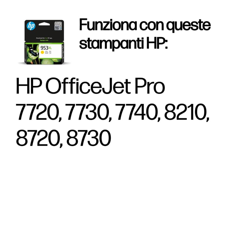 HP 953XL 18 ml à rendement élevé jaune original Officejet cartouche d'encre - vue 2