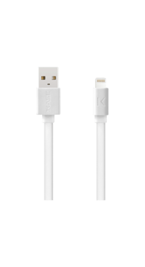 Câble Lightning certifié MFi Apple Charge/Sync (1M) Blanc Lumineux