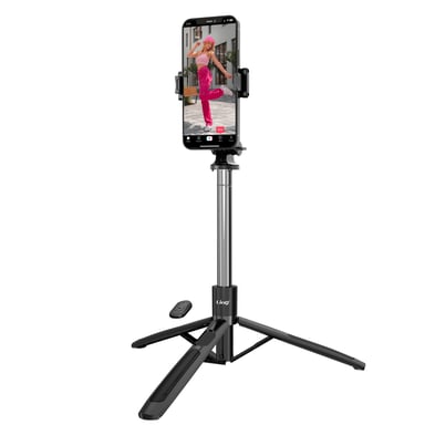 Perche Selfie Bluetooth Extensible avec Trépied Stable Support Rotatif Noir