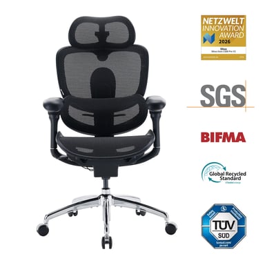 SIHOO Doro C300 Pro V2 Silla de oficina ergonómica sin reposapiés, soporte adaptativo para todo el cuerpo (negro)
