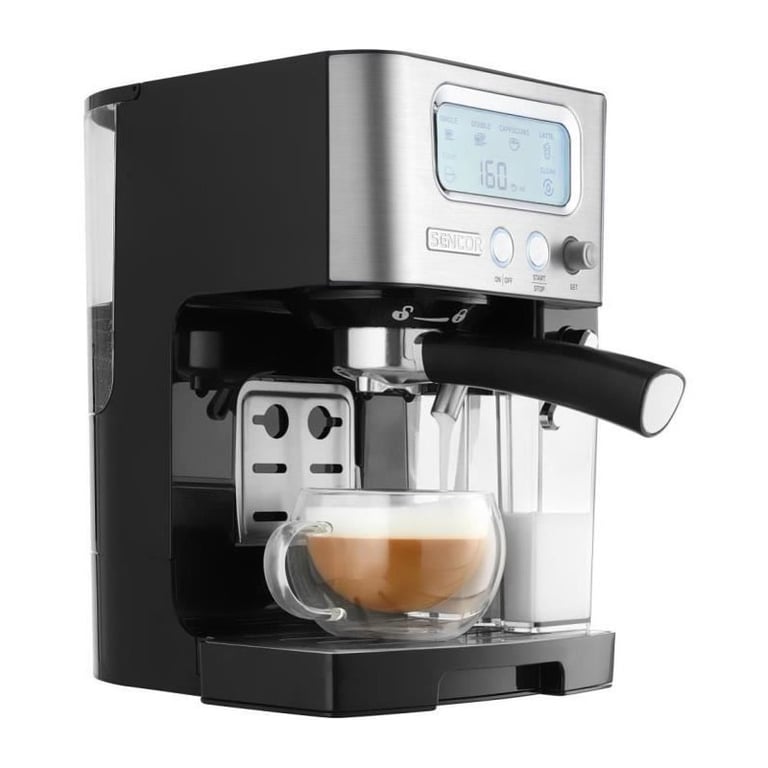 Machine à Expresso Sencor SES 4090SS – 15 Bars, Écran LCD, Thermoblock - vue 3