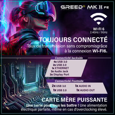 MK2 FE - PC Gamer - AMD Ryzen 5 5500 - Nvidia Geforce RTX 5050 - Rapide Bureau PC Gaming - 16 GO RAM DDR4 - 512 GO SSD - Ordinateur avec WiFi + Windows 11 Pro
