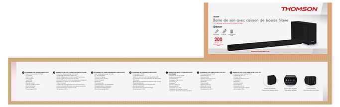 Thomson SB250BT haut-parleur soundbar Noir 2.1 canaux 200 W