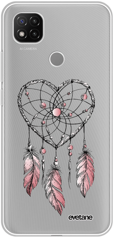 Evetane Coque Xiaomi Redmi 9C 360 intégrale transparente Motif Attrape coeur Tendance
