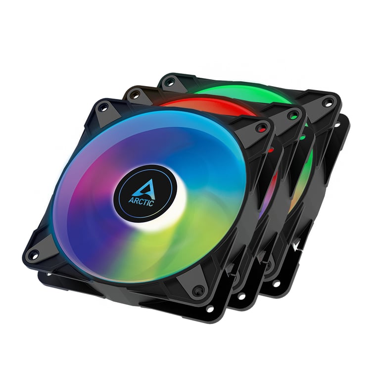 Arctic P12 PWM PST A RGB 0dB Pack de 3 - vue 4