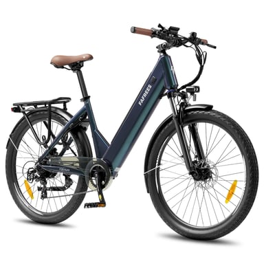 Vélo électrique urbain FAFREES F28 Aura, batterie intégrée 36 V 20 Ah, freins à disque hydrauliques - vert