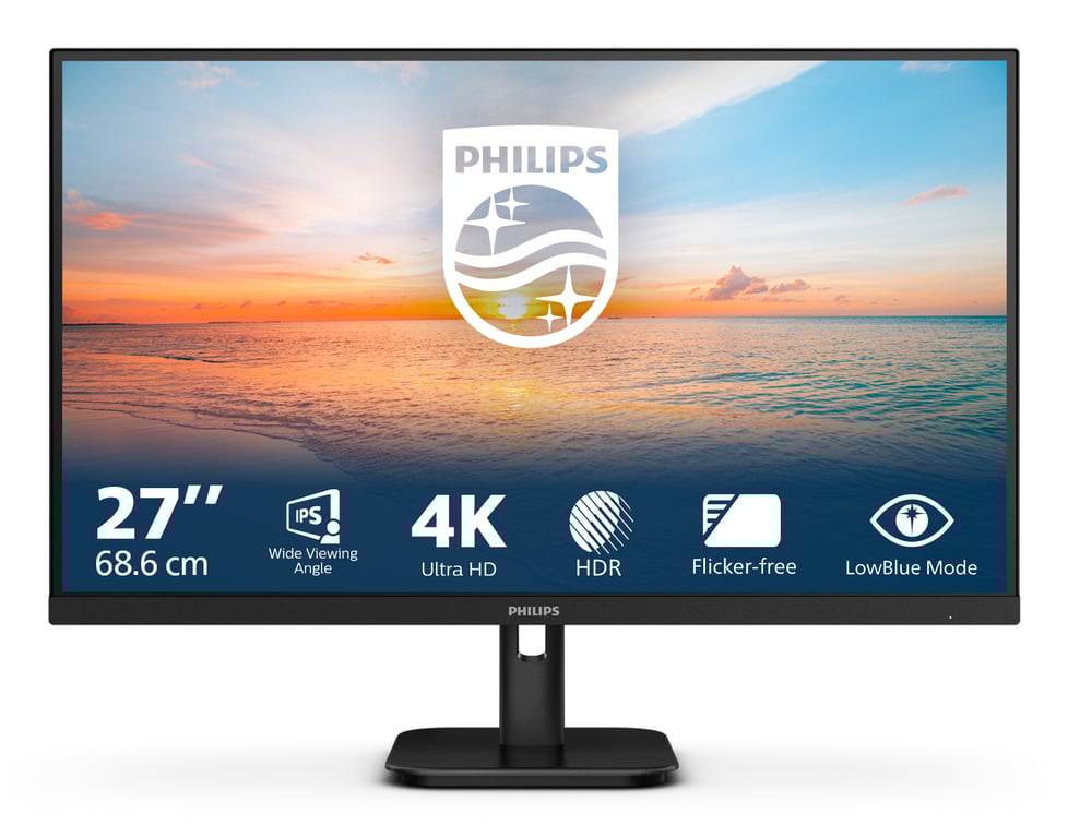 Philips 27E1N1800A Moniteur Ultra HD 27 Pouces Haut Parleur HDR10 3840x2160 60 Hz HDMI 2.0 DisplayPort 1.4 - vue 6