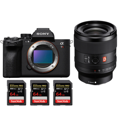 Appareil photo hybride Sony A7R V + FE 35mm f/1.4 GM + 3 SanDisk 64GB Extreme PRO UHS-II + Ebook ''20 astuces pour des images qui claquent''