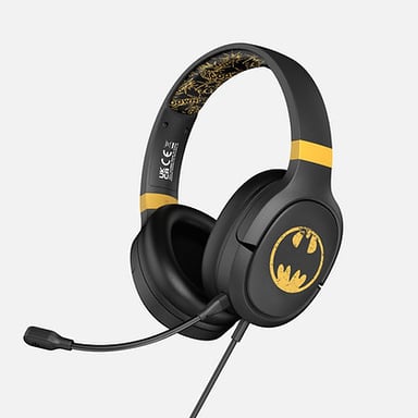 OTL Technologies DC Comics Batman Pro G1 Écouteurs Avec fil Arceau Jouer Noir, Or