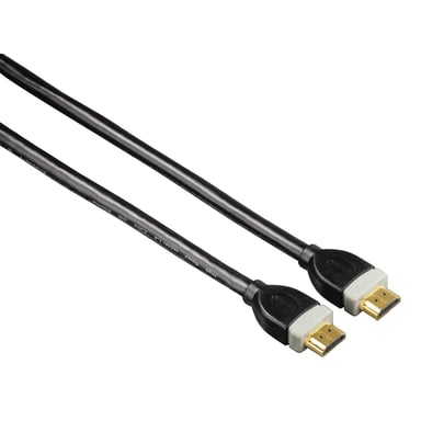 Câble HDMI haute vitesse, Ethernet, Or, Double blindage, Noir, 1,80m