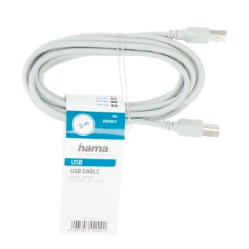 Hama 00200901 cable USB USB 2.0 3 m USB A USB B