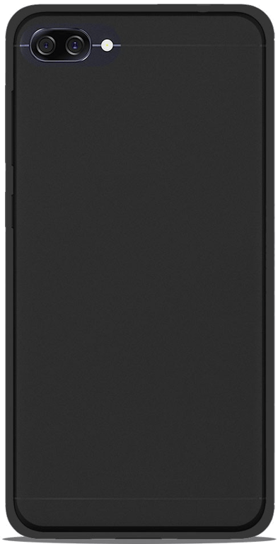 Coque silicone unie compatible Givré Noir Asus Zenfone 4 Max ZC554KL