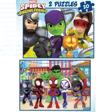 Puzzle éducatif Spidey et ses amis - 2 puzzles de 20 pièces