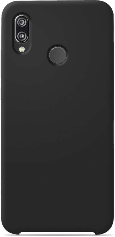 Coque silicone unie compatible Soft Touch Noir Huawei P20 Lite