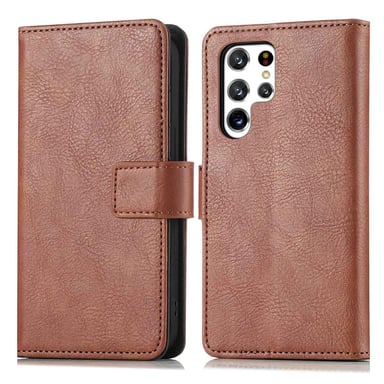 imoshion Étui de télephone portefeuille pour Samsung Galaxy S22 Ultra - Marron