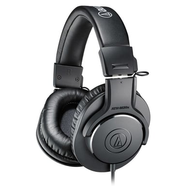 Casque Audio-Technica ATH-M20X noir avec arceau, câble détachable de 3 mètres, coussinets d'oreille circum-auriculaires doux et son professionnel équilibré pour une immersion sonore optimale