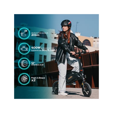 Draisienne électrique Urbanglide Bike 120+ 350 W Noir