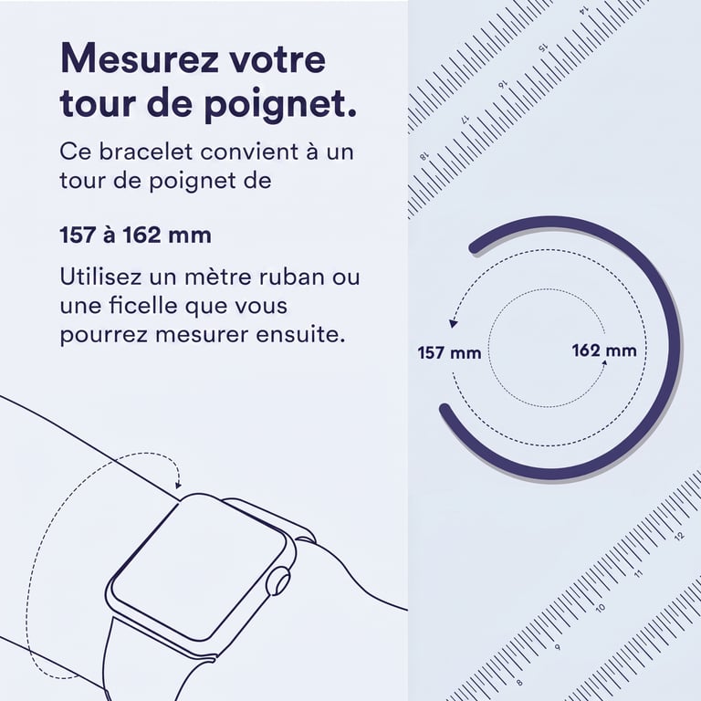 Bracelet Boucle unique en Silicone pour Apple Watch | 44454649 mm Taille 5 Chalk Neuf - vue 2