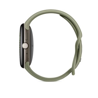 Pixel Watch 5 45 mm Bluetooth Doré avec bracelet sport caoutchouc - vue 4