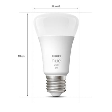 Bombillas LED conectadas PHILIPS Hue White E27 - Paquete de 2 compatibles con Bluetooth