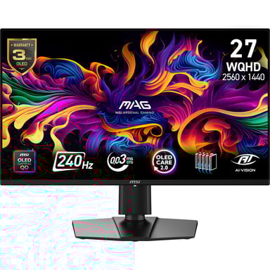 Schermo MSI MAG 274QP QD-OLED 27'' WQHD 240Hz 0,03ms HDR Adaptive-Sync VESA 100x100