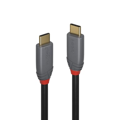 Lindy Câble USB 3.2 type C vers C, 20Gbit/s, 100W, PD, Anthra Line, 1m - Neuf