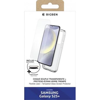 BIG BEN Pack sili+Glass Tempered G S25+ coque de protection pour téléphones portables 17 cm (6.7'') Housse Transparent Samsung Galaxy S25+